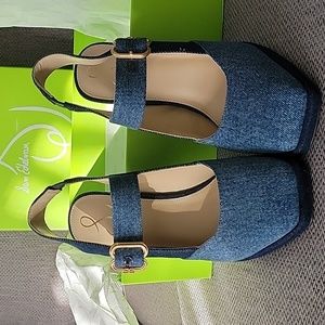 New Sam Edelman Jildie Denim Slingback Heel 8.5